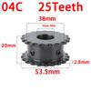 04C-2 Duplex Chain Compatible Fake Double Row Drive Sprocket Wheel Gear - 15 Teeth 20 Teeth 30 Teeth Options Available