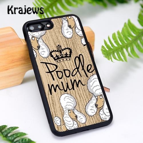 Krajews Cartoon Poodles Pattern Phone Cases For iPhone 17 Air 16 15 14 plus 11 12 13 Pro Max cover shell coque iPhone 17