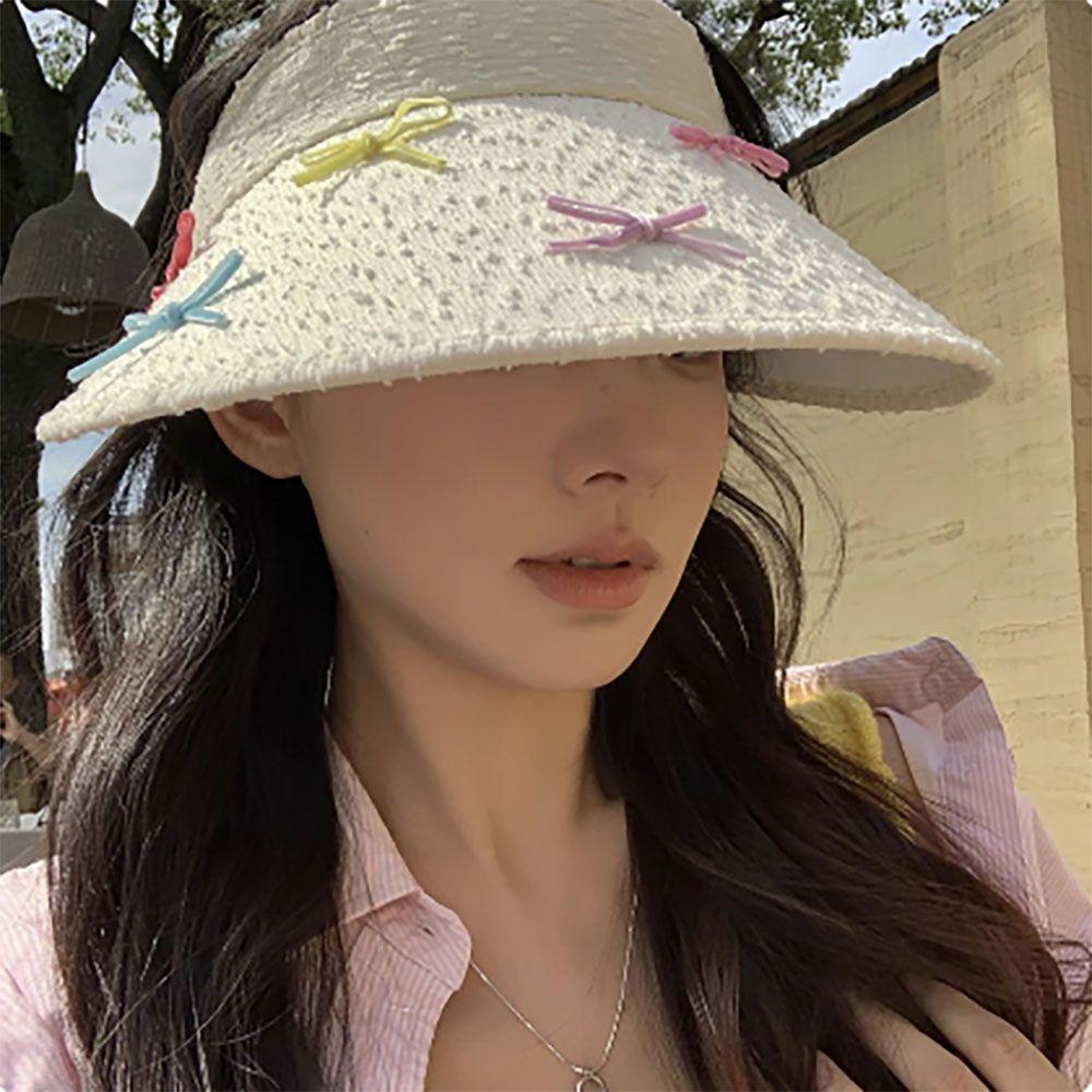 

Bow Knot Empty Top Hat Japanese Style Sun Hat New Headband Cap Beach