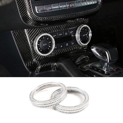 Cubierta embellecedora de perilla de anillo de Control de climatización de coche para Mercedes Benz GLE GLK CLS GL M GLS SLK SL G clase W166 X204 X166