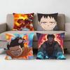 Fire Force Shinra Kusakabe Pillow Case Antidustmite Pillowcase Invisible Zipper Silky Sofa Cushion Cover for Bedroom