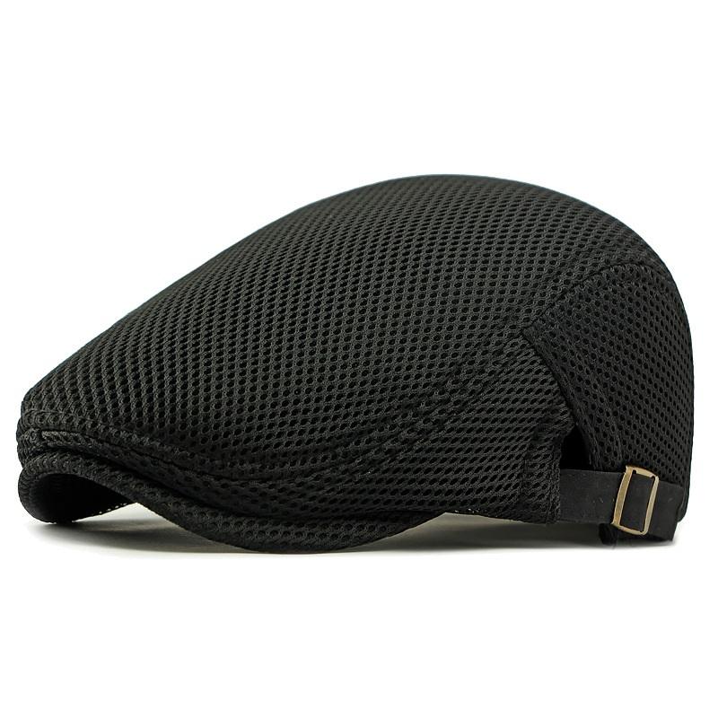 Oohmy Adjustable Summer Hat Vintage Breathable Mesh Newsboy Beret Ivy Cap Cabbie for Men And Women Fashionable Outdoor Headwear