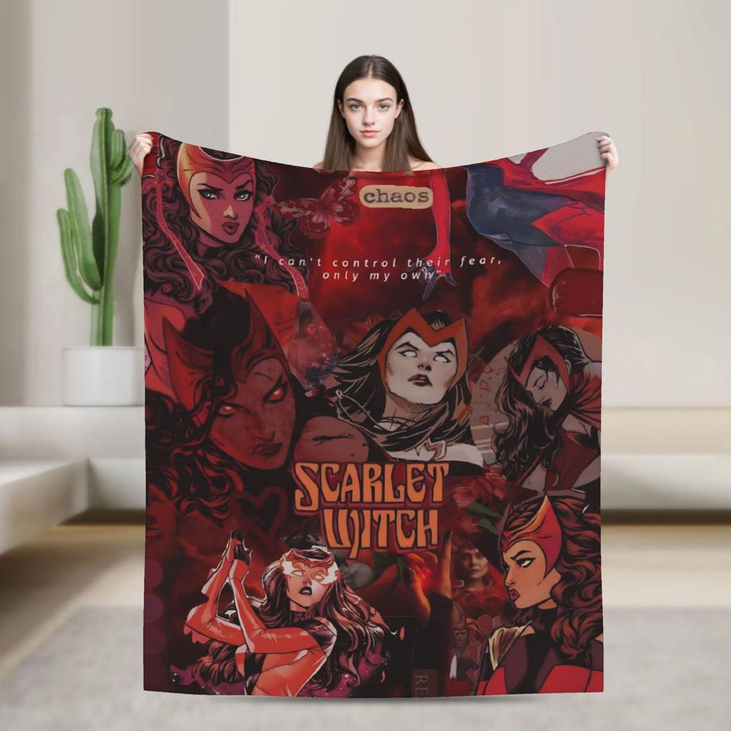 Scarlet Witch Blanket Quality Warm Soft Throw Blanket Autumn Travel Office Couch Bed Aesthetic Bedspread