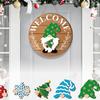 Interchangeable Welcome Sign with Magnetic Removable Hats DIY Gnome Door Sign Decor Multi-Purpose Creative Wood Decoration Plate