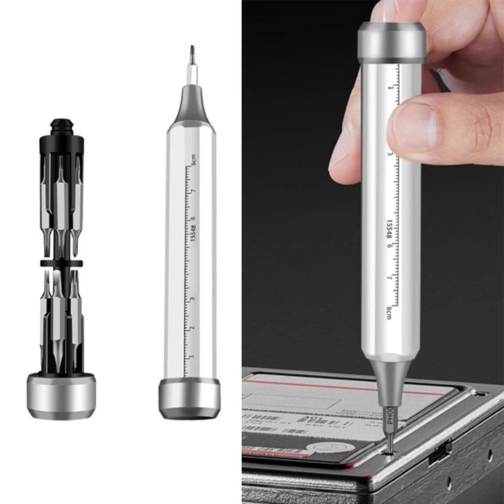 22 In 1 Manual Screwdriver Bits Precision Screwdriver Set Aluminum Alloy Plastic Handle Magnetic Repair Disassembly Tools