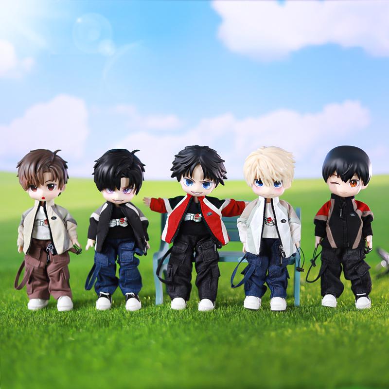 OB11 Baby Clothes suspenders Pants Set Coat Cotton Clother GSC P9 1/12 bjd Doll Cute Clothes Molly Doll Clothes Headwear