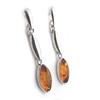 Les Trésors De Lily [N1962] - Amber 'Inspiration' Silver Earrings (rhodium-plated) - 37x8 Mm