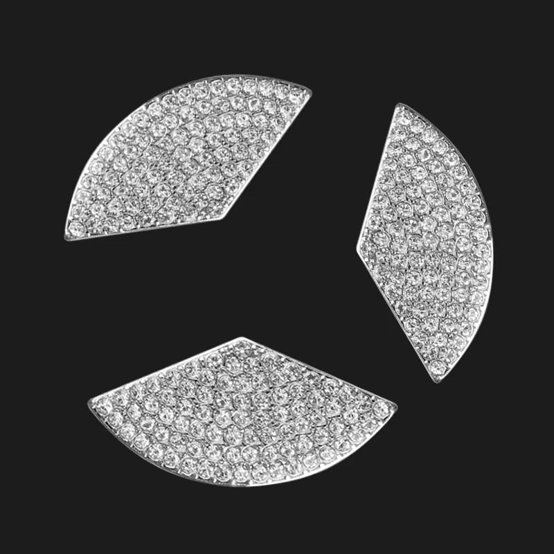 GLC GLB 45/49mm Car Steering Wheel Emblem Crystal Diamond Sticker For Mercedes Benz A B C E Class GLA CLA GLC GLK GLE Series Ac