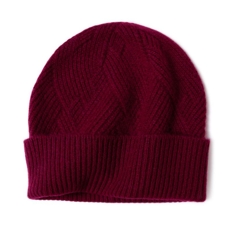 Kang Sai Ni 100% Pure Cashmere Knit Hat - Versatile & Warm Ear Protection for All Ages, European & American Style