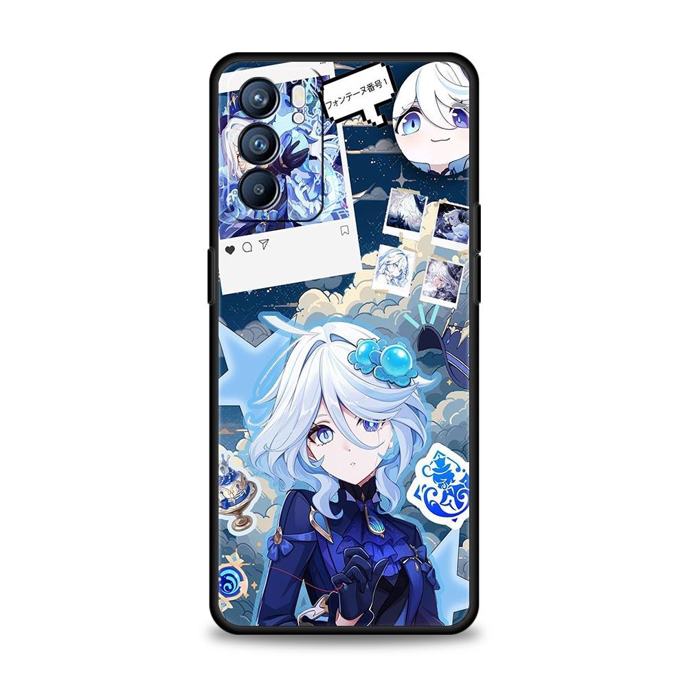 Genshin Impact Lovely Furina Case For Oppo Reno13 Reno12 Reno11 F Reno10 Pro A54 5G Find X5 A53 A52 A9 A17 4G A79 A80 A98 Cover