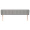 VidaXL Tête de lit avec oreilles Gris clair 203x23x78-88 cm Tissu3117404
