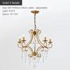 American Country Style Crystal Chandelier Iron Nordic Modern Living Room Candle Chandelier Bedroom Home Decoration Lighting