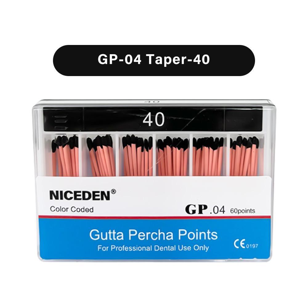 Niceden Dental Gutta Materials Percha Root Points Endodontics Cotton Fiber Tips Dentistry GP Canal Taper 02 04 06 #15-40 F1-F3