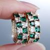 Exquisite Square White Black Zircon Chessboard Hoop Earrings for Women Vintage Golden Wedding Jewelry Gifts