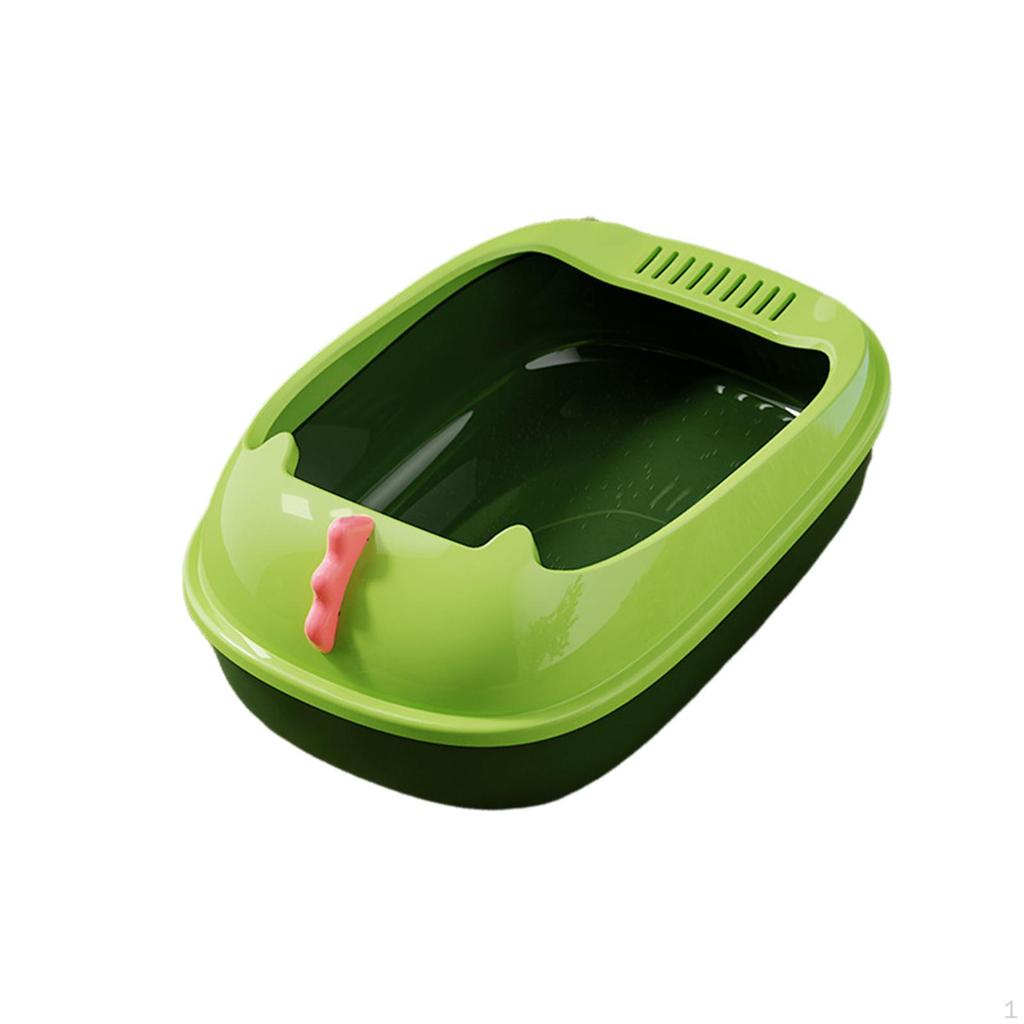 Litter Box Potty Toilet Sandbox Container Splashproof Cage Bedpan Pet for