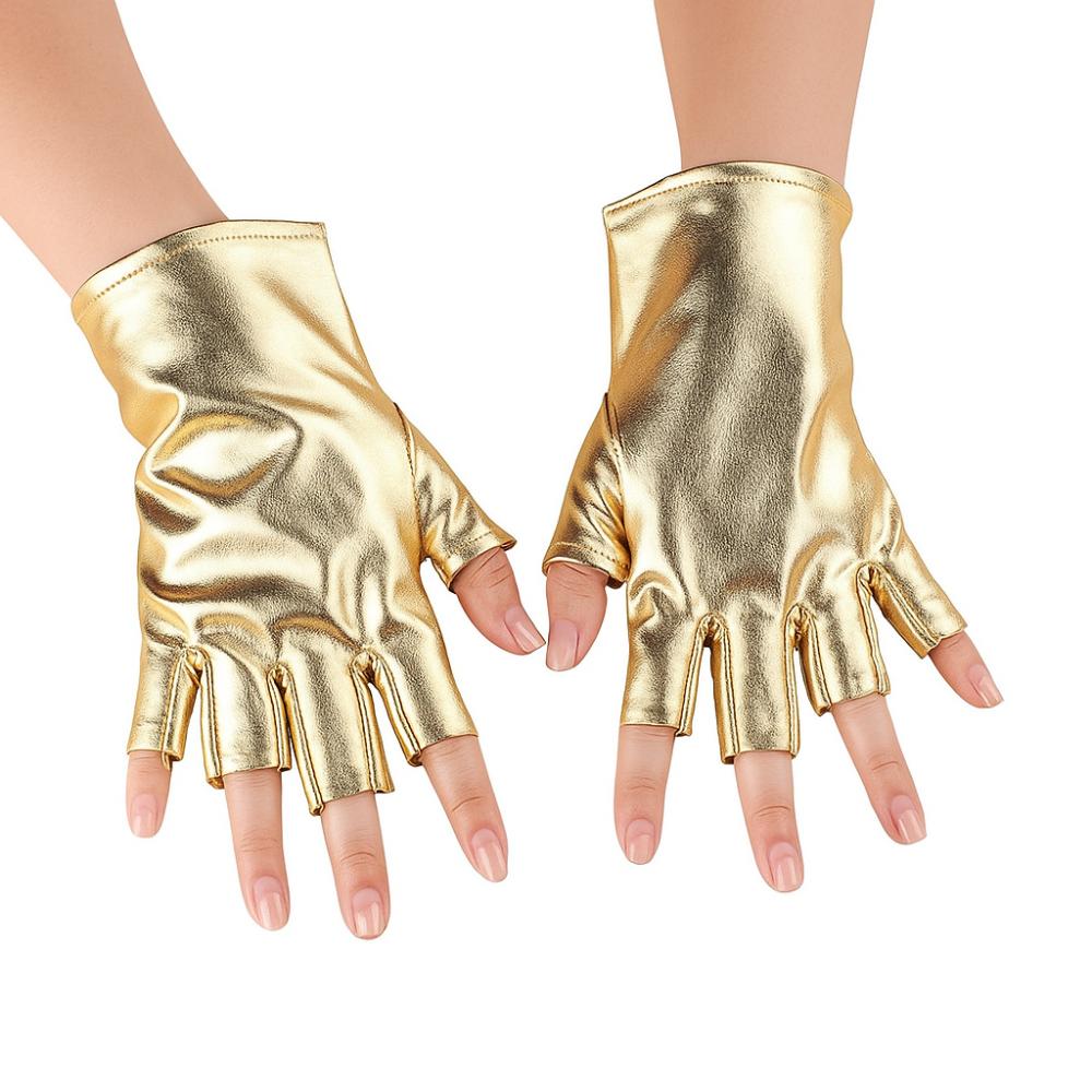 Imitation Leather PU Leather Gloves Punk Style Cosplay Gloves Hip Hop Performance