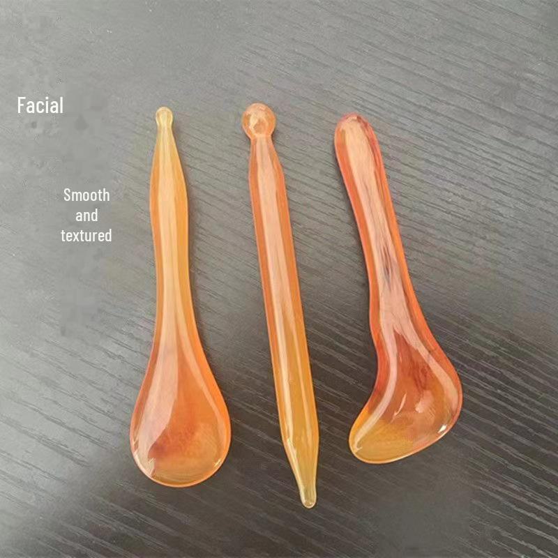 Seven-Piece Resin & Beeswax Scraping Board Set for Face, Acupoint Pen, Tendon Stick, Meridian Massage