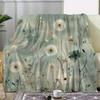 [Vintage Dandelion Blanket] Soft & Cozy 1pc Vintage Dandelion Print Flannel Blanket | All-Season Throw for Sofa, Bed, Car, Offic