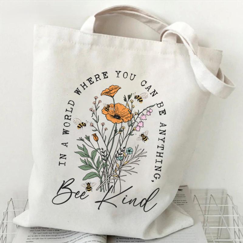 Borsa a Tote in Tela Girasole e Ape Versatile Borsa a Spalla da Sottobraccio per Lavoro Scuola Pendolarismo
