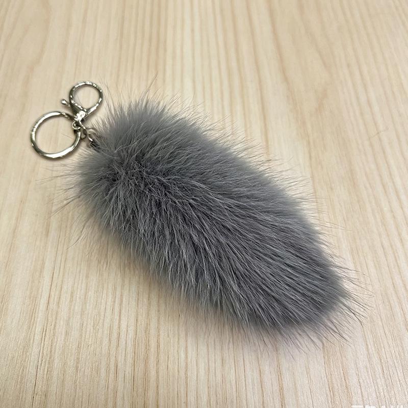 Plush Fox Tail Keychain Bag Ornament
