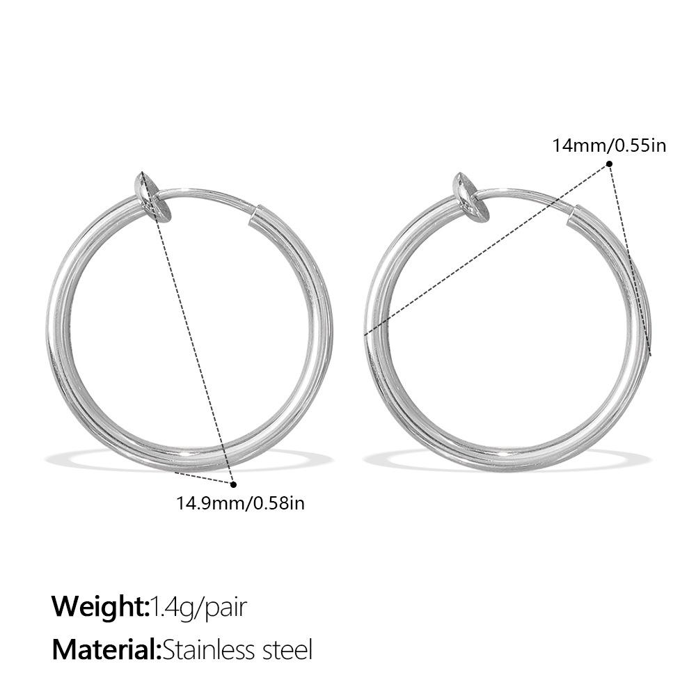 Unisex Geometric Hoop Earrings - Trendy Cross-border Hip Hop Style