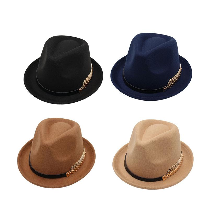 Fisherman Bucket School Old Vintage British Cap Jazz Woolen Imitation Men For Hat Fedora Color Plain Solid Ricygvm Caps Unisex Elegant Church