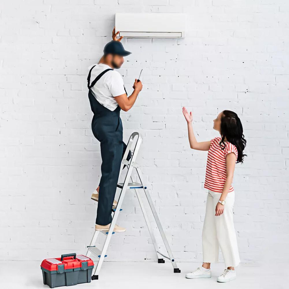 4pcs Accessory Set: Telescopic Ladder, Multi-functional Folding Engineering Ladder, Stepladder, Balance Bar, Foot Covers, Anti-slip Foot Covers