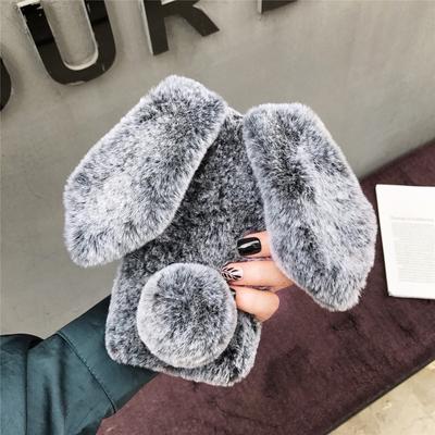 Winter New Luxury Diamod Camera Protector Case For Honor 500 Magic 8 7 6 5 Pro Lite Cute Plush Soft Skin Feel Rabbit Ear Cover