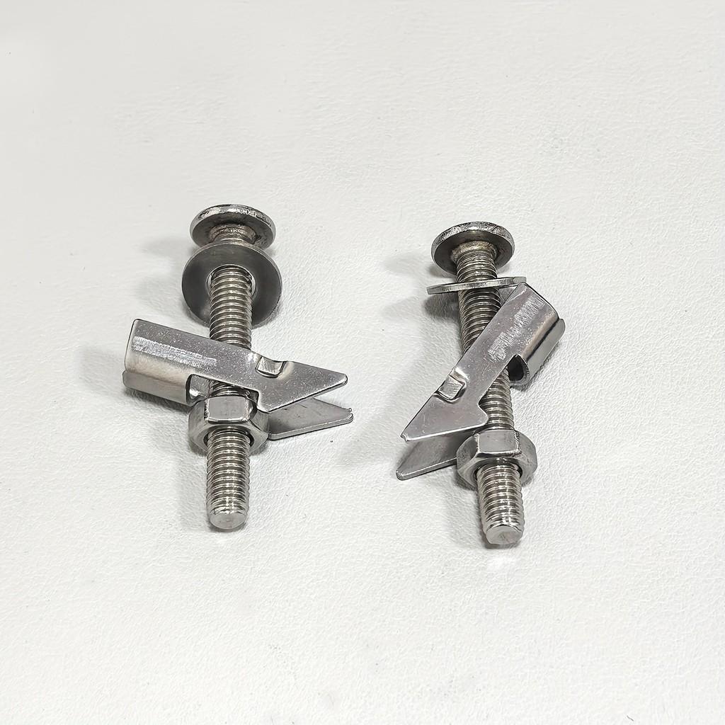 

2pcs Stainless Steel Toilet Seat Bolts Kit, Fit Most Toilets, Home Bathroom Replacement