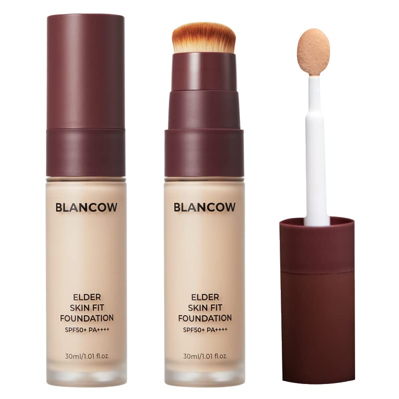 

UV Wrinkle and Foundation with Blankau Elder Skin Fit Foundation 01 Pink Beige 30mL Korean MAMAMOO SOLA Protection, Care, Whitening, Mask-Proof