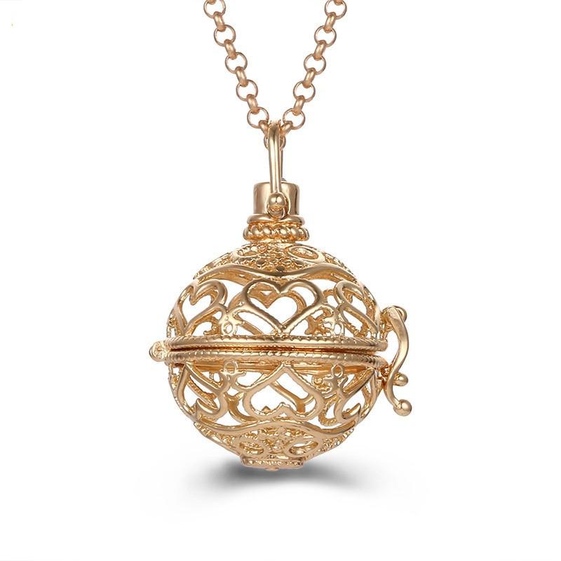 Aromatherapie Engelenvleugels Kleurrijk Zirkoon Kooi Medaillon Ketting Gloeiende Warme Bal Vrouw Mode Cadeau Diffuser Hanger Sieraden