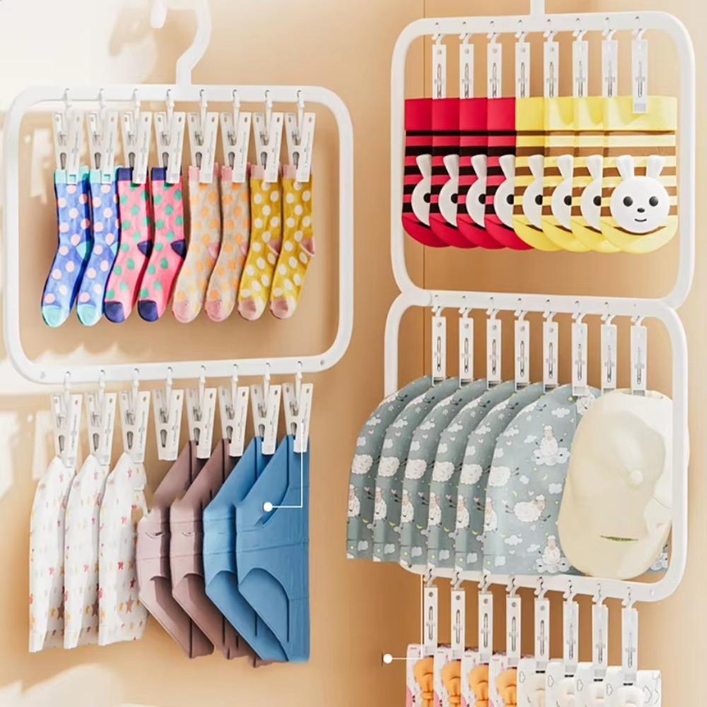 18/26 Clip Clothes Drying Rack Traceless Drying Clip  for Drying Underwear Towel Socks Baby Clothes