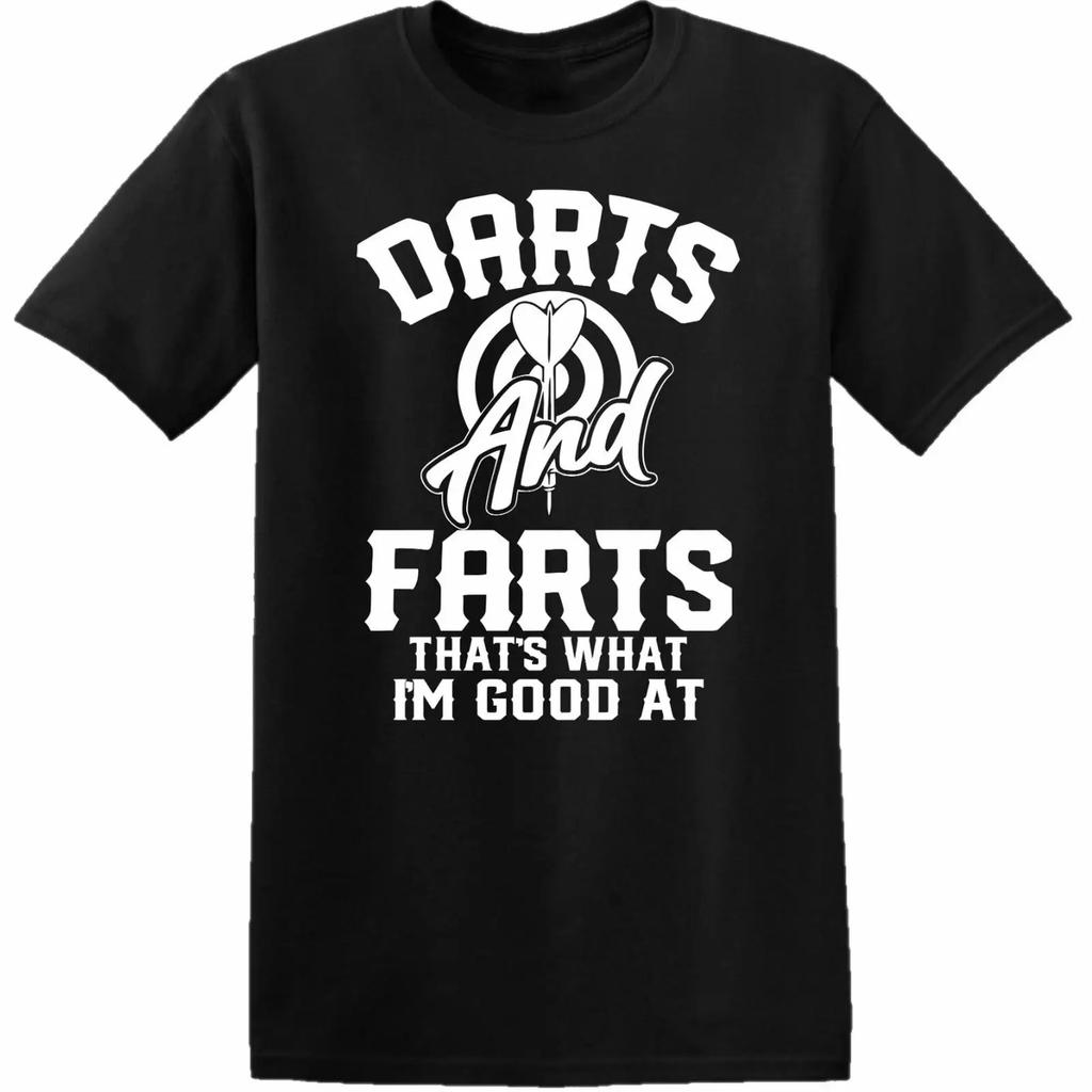 Darts And Farts T Shirt Thats What Im Good At Joke Player Funny Birthday Top Vintage Washed Stretched Breathable