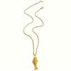Stainless Steel Mini Fish Necklace Gold Ocean Style Beach Chain Choker  Summer