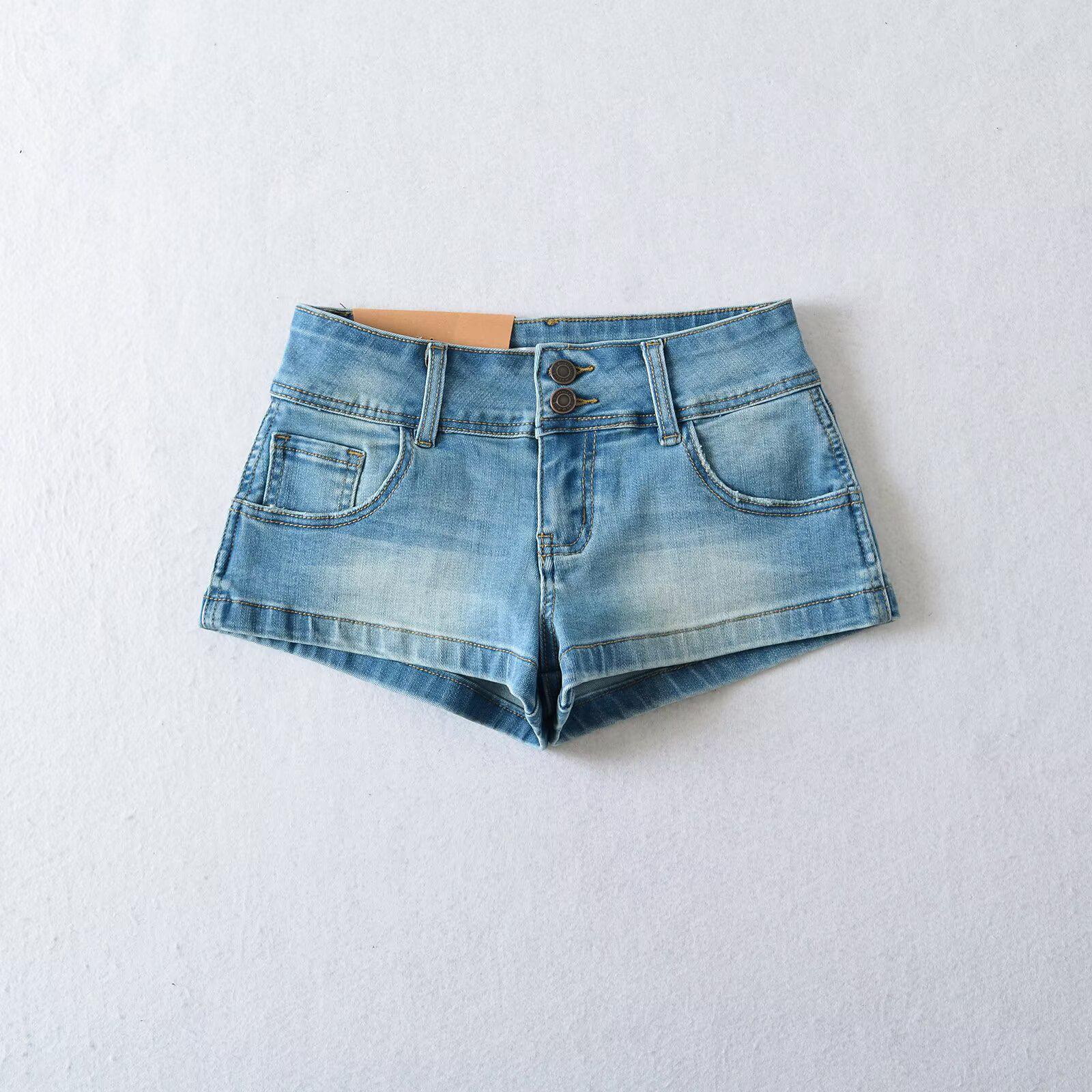 

Женские шорты бодикон с низкой посадкой, с эффектом лифтинга бедер, 2025 S небесно-голубой