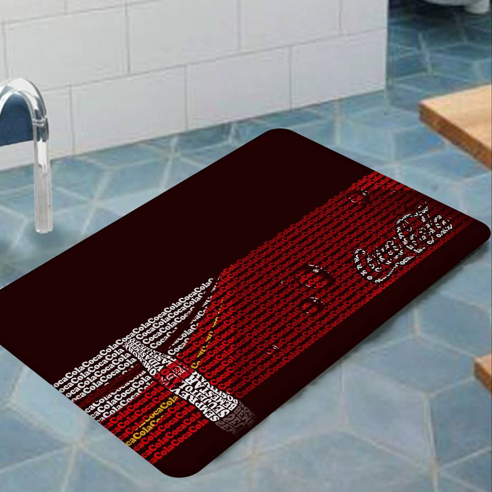 C-COCA Logo C-COLAS Gangtapijt Retro Meerdere Keuzes Woonkamer Keukenkleed Antislip Welkommat 40x60 cm