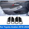 Car Accessories For Toyota Avalon 2018      2024 Carbon Fiber Interior Door Handle Bowl Panel Cover Trim