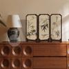 Chinese Ink Bamboo Desktop Screen: Retro Office & Tea Table Decor