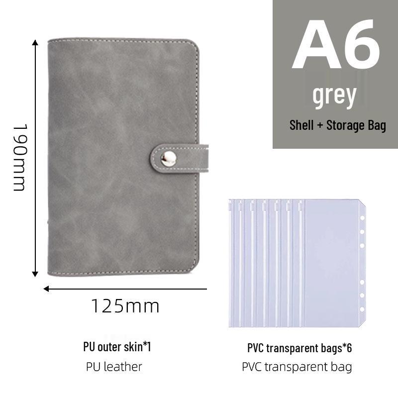A6 Leather Buckle Loose-Leaf Notebook & A5 Multifunctional Planner with Custom Logo and Storage