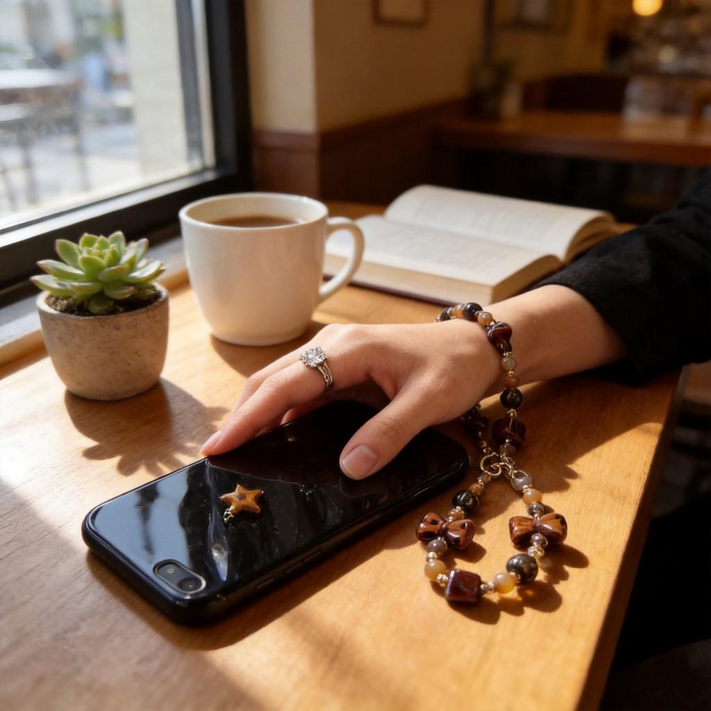 Fashion Vintage Leopard Print Beaded Phone Lanyard With Crystal Waterfall For Women And Men