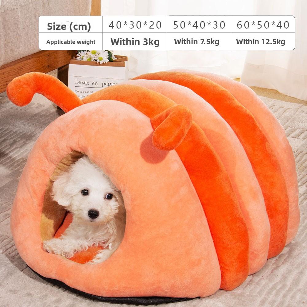 Caterpillar Pet Nest Winter Warm Cat Nest Cute Dog House Closed Non-slip Cat Nest