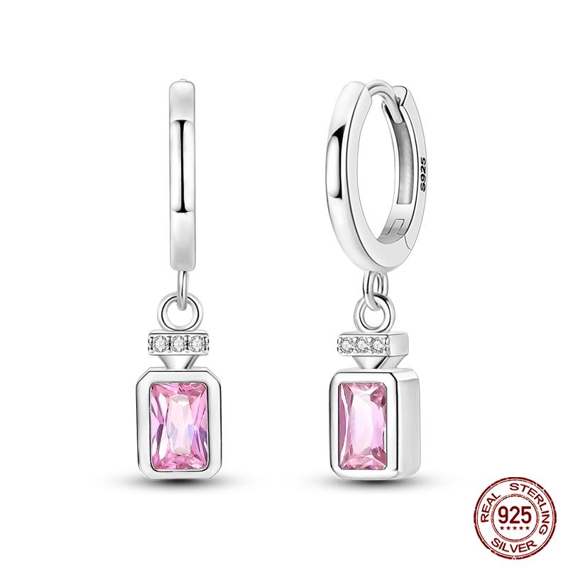 New 925 Sterling Silver Hope Rainbow Flower Earrings For Women Sparkling Colored Zircon Star Koi Earrings Party Jewelry