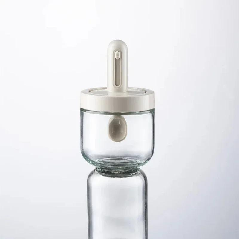 Kuchyňské doplňky Kořenka s lžičkou Sůl Pepř Kořenka Nádoba na koření Omáčka Ocet Skleněná Láhev na olej Štětec Med Cukřenka