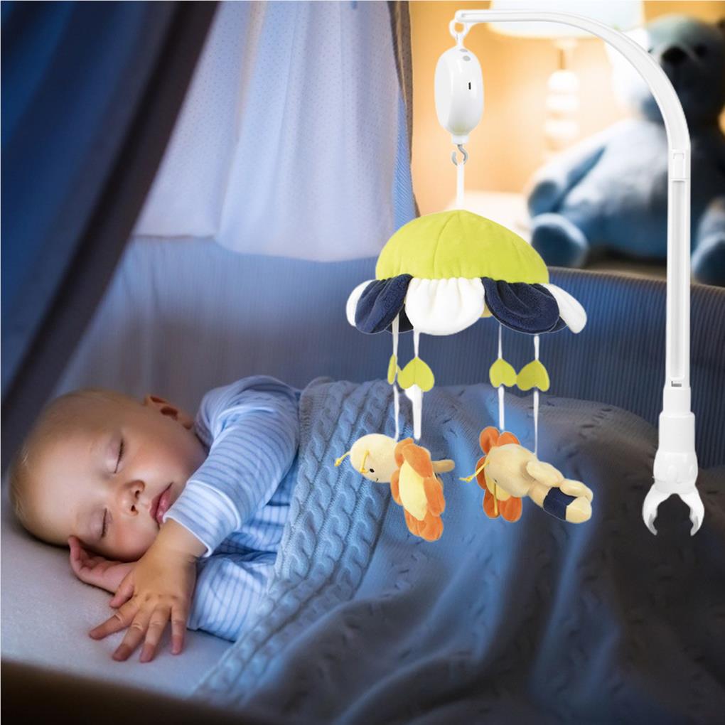 Baby Crib Mobile Bed Rattle Bell Toy Dolls Holder Nursery Bedroom Decorative Arm Bracket Accessories for Girls