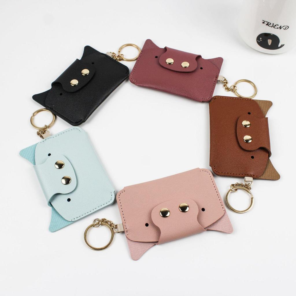 Trendy Cartoon Card Holder & Coin Purse with Keychain
