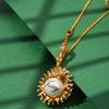 Unisex 3D Pearl Hedgehog Pendant Clavicle Chain