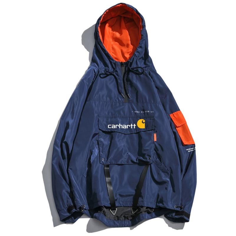 pullover windbreaker with front pocket