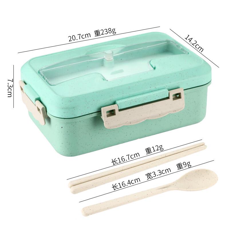Eco-Friendly Wheat Straw Lunchbox Set with Cutlery