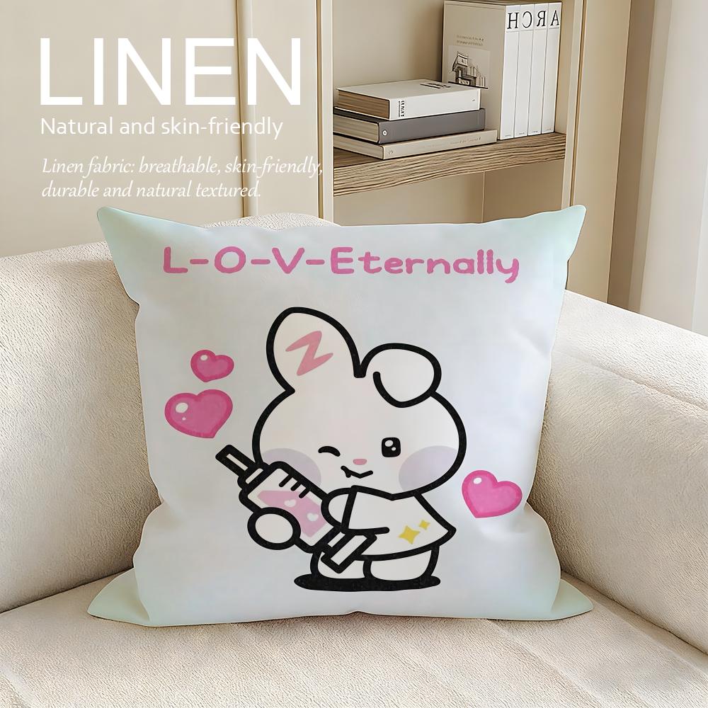 Cute Rinini Cushion Cover Pillowcase Set Pcs x x Breathable Washable Sofa Cushion Cover