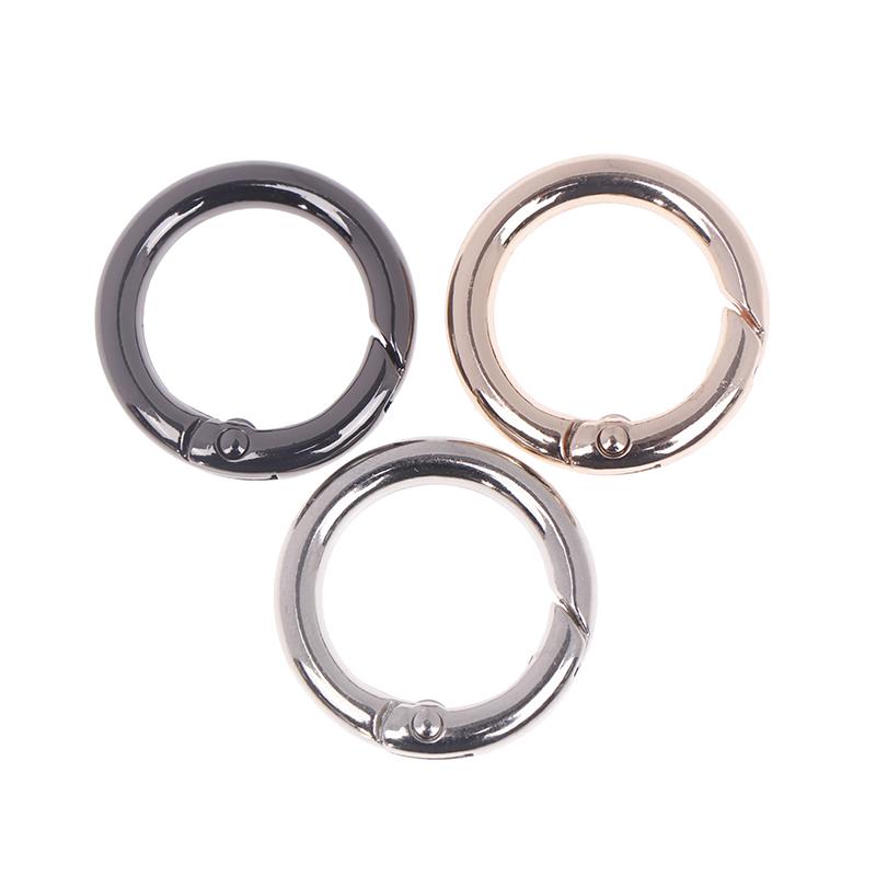 1Pc 25Mm Open Spring Ring Buckle Keyring Key Chains Openable Round Carabiner Buckle Key Rings For Bag Jewelry Finings